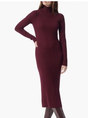 Merritt Easy Long Sleeve Rib Sweater Dress